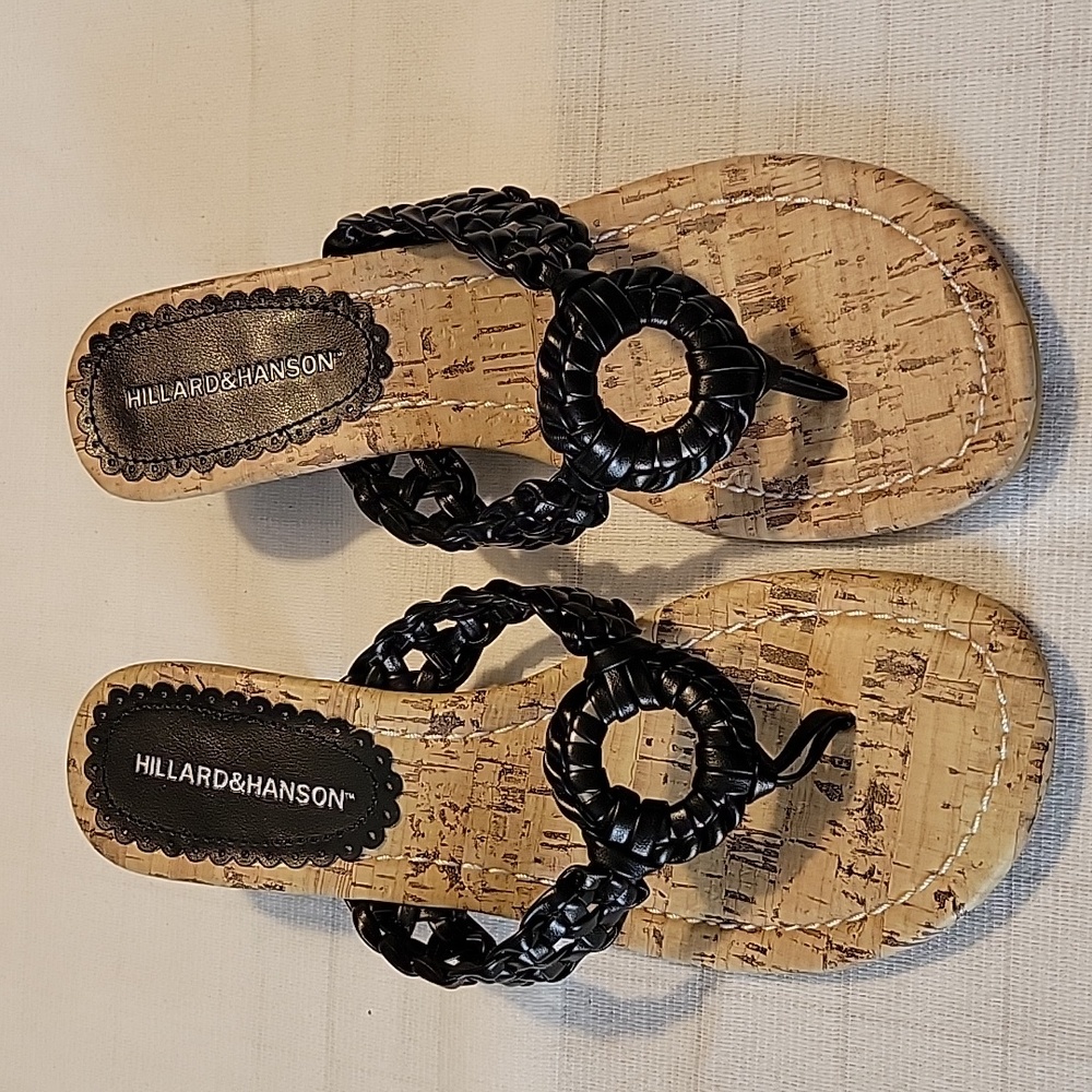Hillard & Hanson, Black Knot Heel Sandle